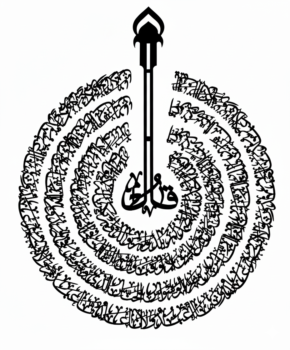 Premium Gold & Silver 4 Qul Metal Wall Art - Luxury Arabic Calligraphy for Home Decor - Image 5