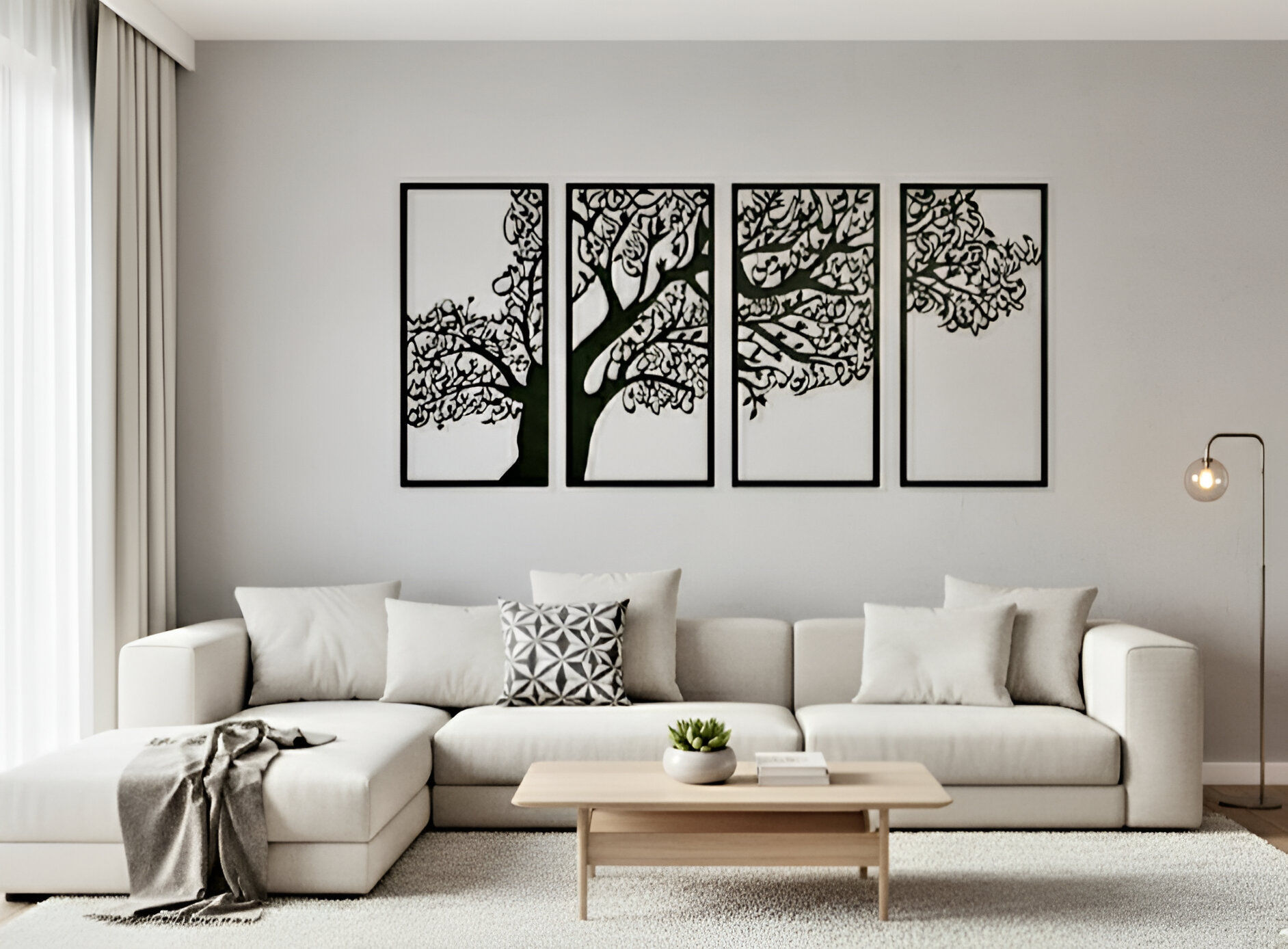 Tree of Surah Islamic Wall Art – 4 Quls Surah Set Arabic Calligraphy Wall Decor - Image 6