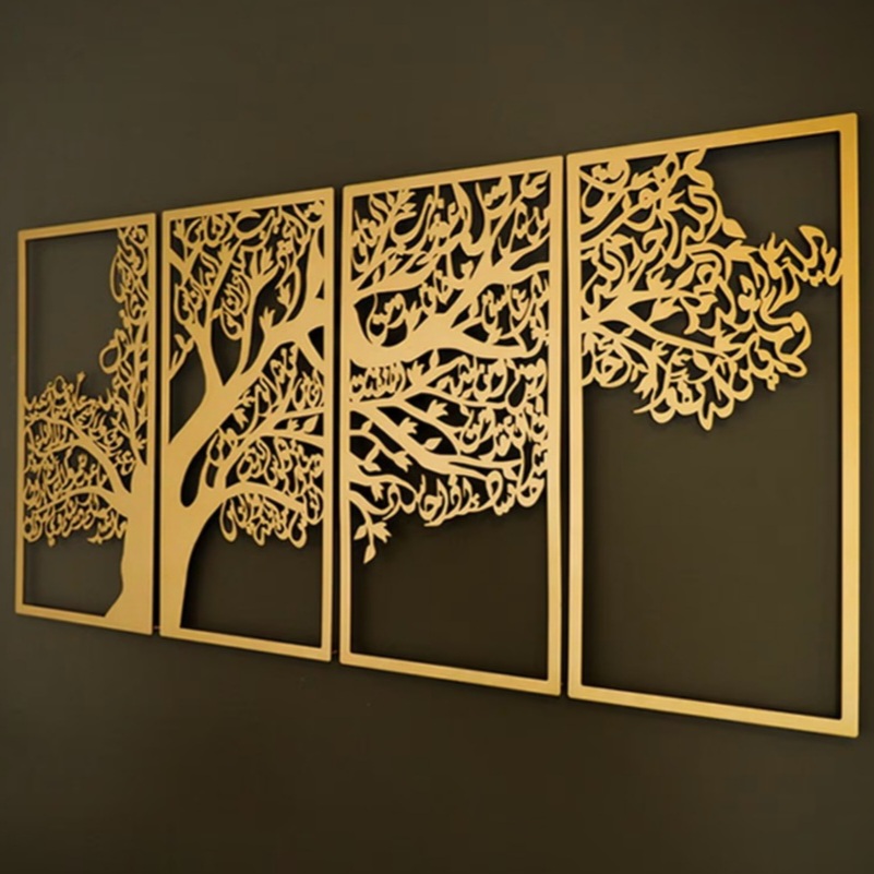 Tree of Surah Islamic Wall Art – 4 Quls Surah Set Arabic Calligraphy Wall Decor - Image 5