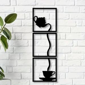 Modern Coffee & Tea Wall Art Décor for Home Kitchen & Café