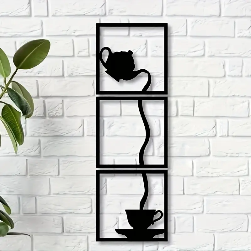 Modern Coffee & Tea Wall Art Décor for Home Kitchen & Café